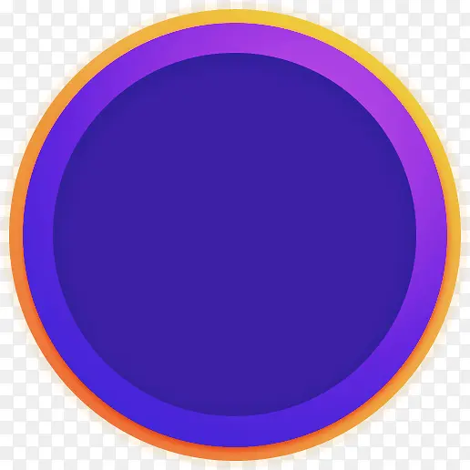 扁平紫色圆盘装饰