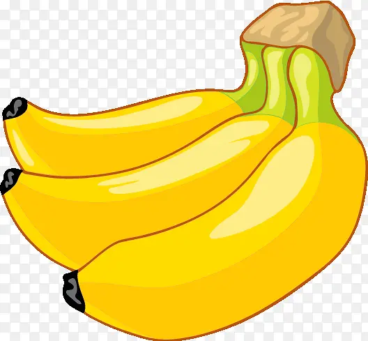 手绘绿把子的香蕉