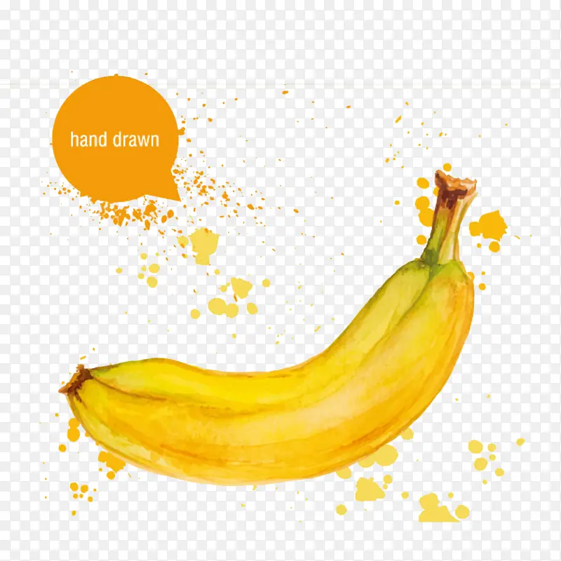 水彩香蕉