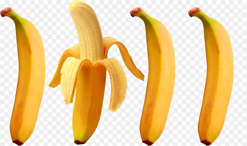 黄色直立香蕉高清