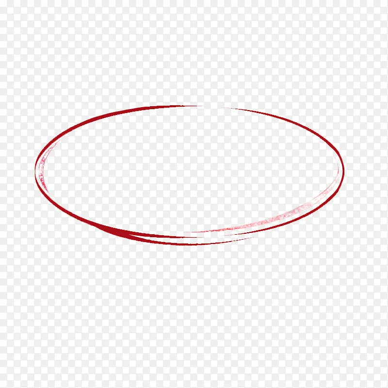 红色线条圆环