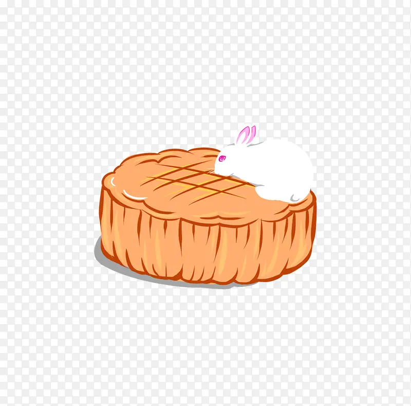 中秋节素材兔子月饼