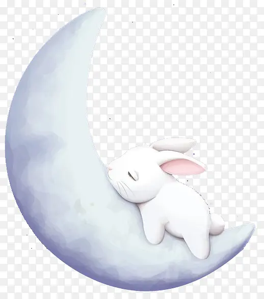 中秋的月亮与兔子