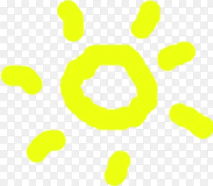 开学季手绘黄色太阳