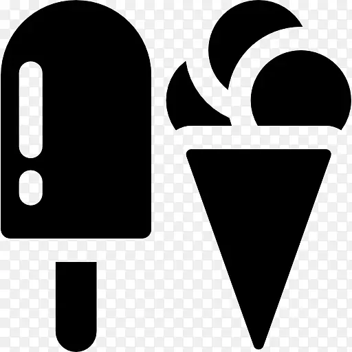 两个冰淇淋图标