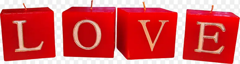 爱情红色立体字母