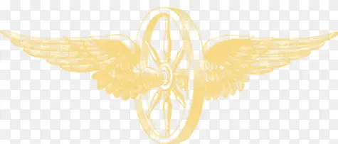 黄色欧式翅膀装饰