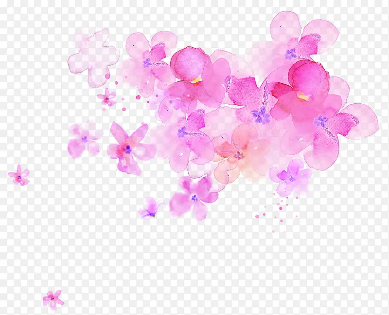 粉色花卉儿童创意图片