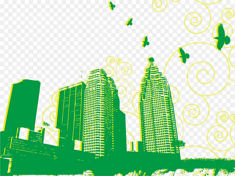 绿色城市建筑 环保 绿色