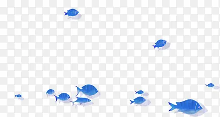游动蓝色小鱼图片