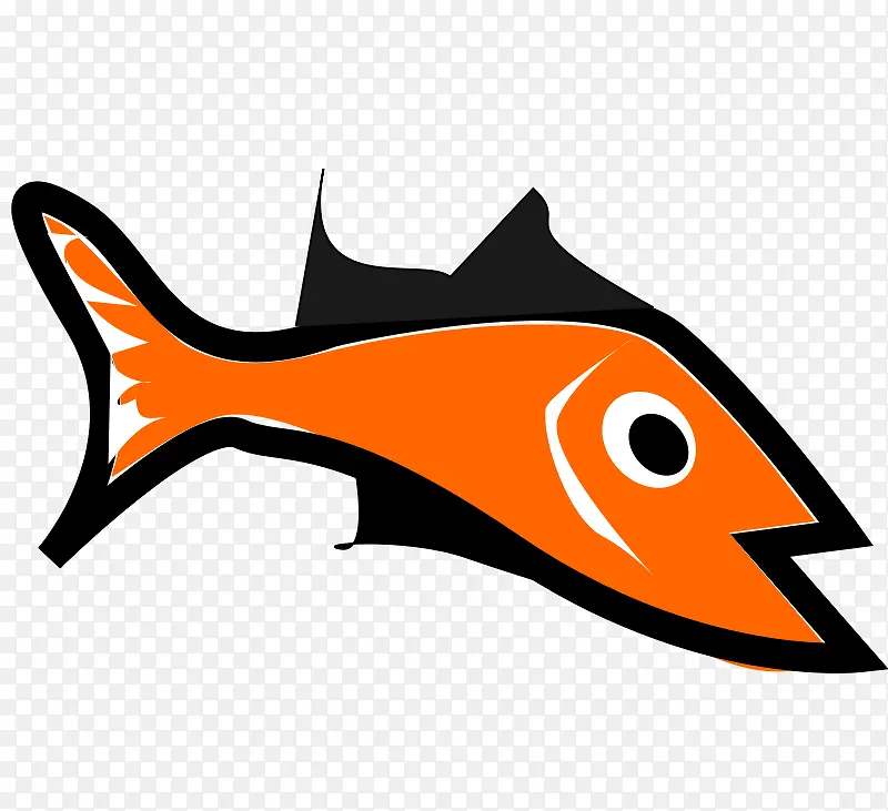橘色的卡通小鱼