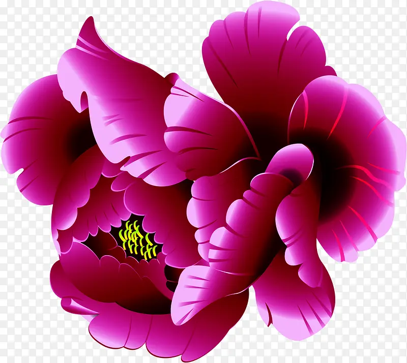 高清创意合成质感紫色的海棠花