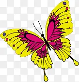 黄色卡通唯美蝴蝶设计