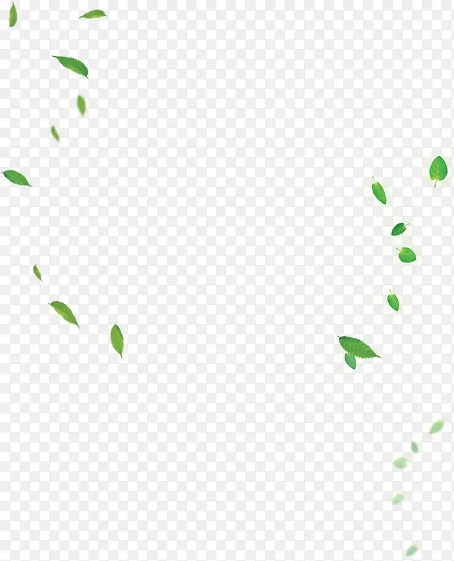 绿色漂浮树叶创意设计