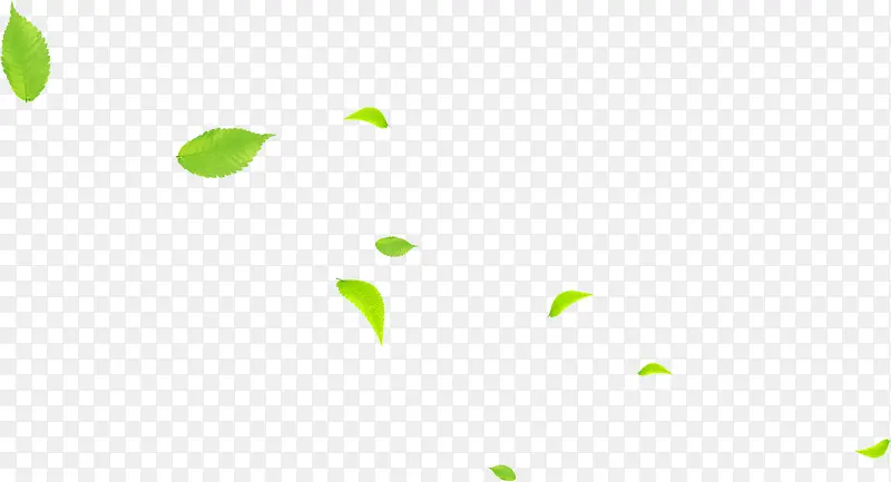 绿色漂浮树叶装饰