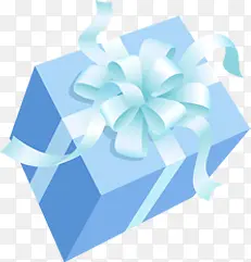 蓝色美丽丝带礼盒