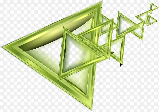 绿色三角形框