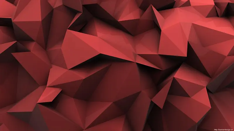 红色三角形的电商海报