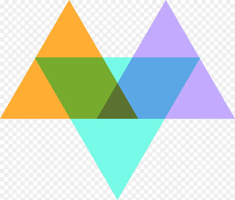现代彩色三角形矢量图