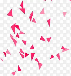 飘舞粉色三角形