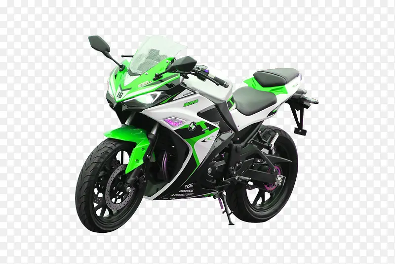 摩托车，绿色摩托车，赛车