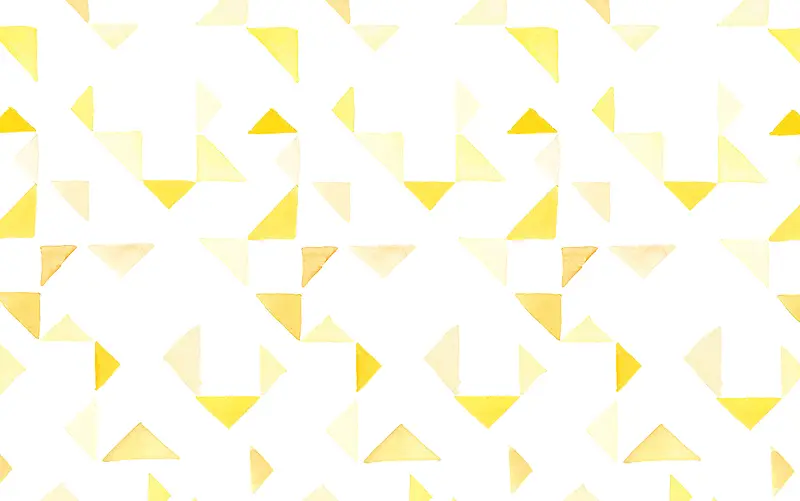 黄色三角形纹理水彩插图