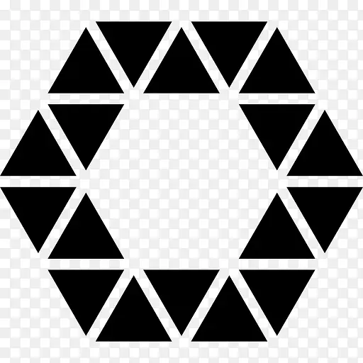 双六边形小三角形图标