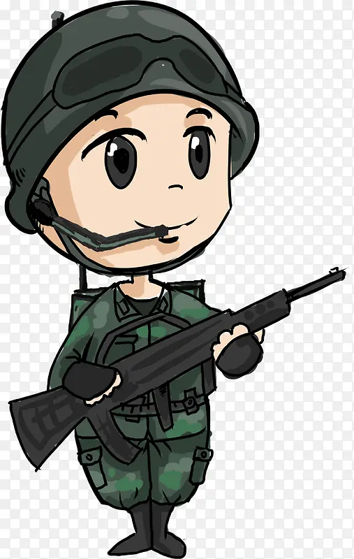 卡通站岗士兵人物PNG图片素材下载_图片编号qjkorexo-免抠素材网