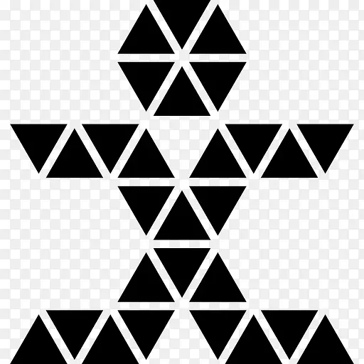 多边形人物小三角形图标