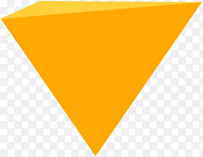 黄色手绘卡通三角形