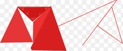 红色不规则三角形