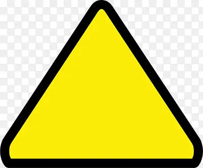 黄色三角手绘图标