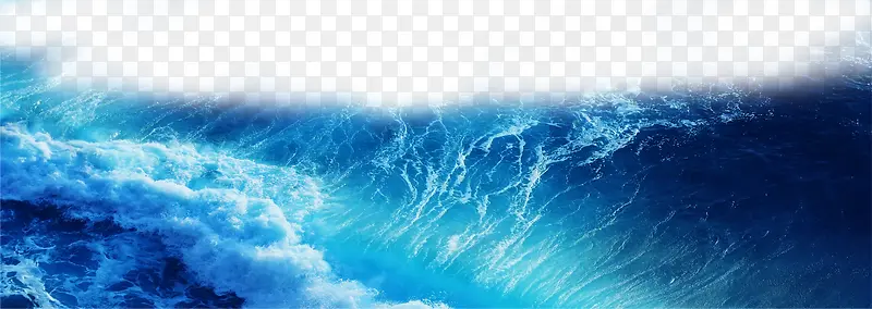 蓝色海啸海浪夏天
