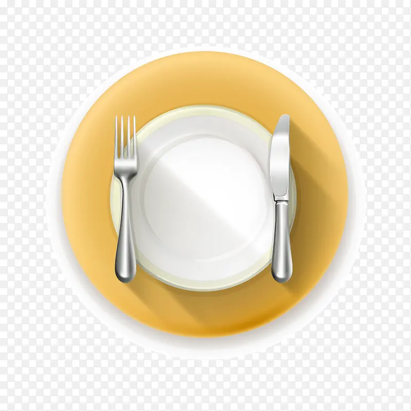 餐盘叉子矢量图