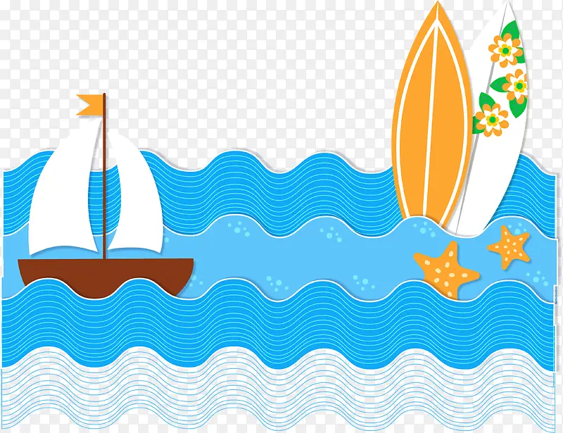 海浪帆船滑板