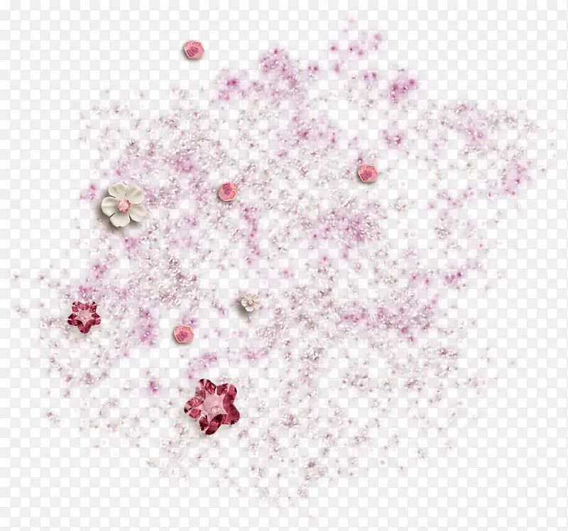 花朵粒子漂浮装饰