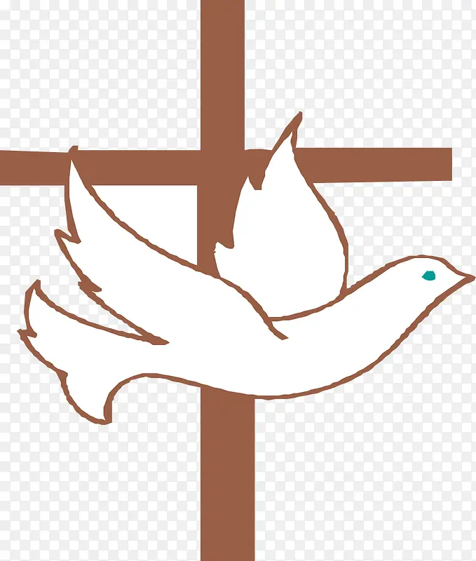 和平鸽和十字架