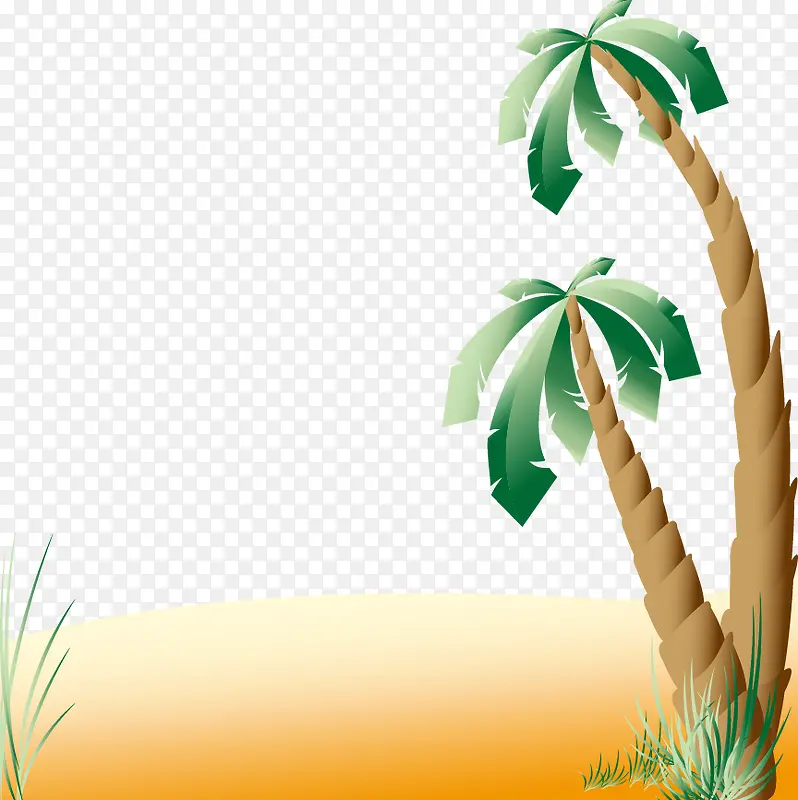 夏日清新海滩椰树
