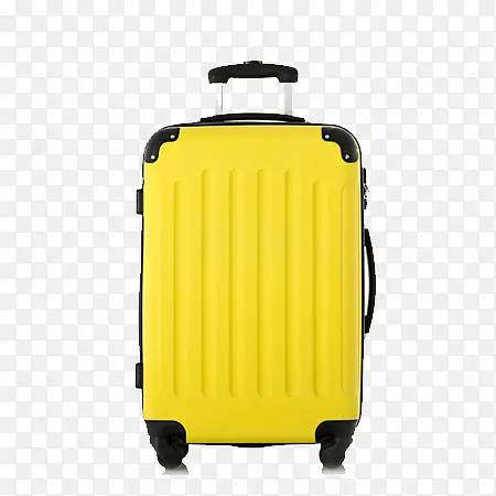 产品实物黄色行李箱