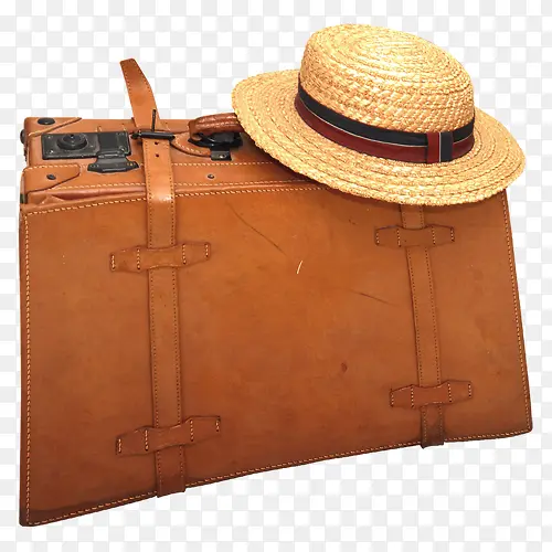 棕色复古行李箱