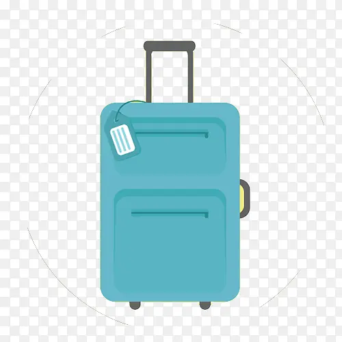 蓝色的行李箱