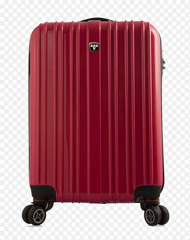亮红色拉杆行李箱