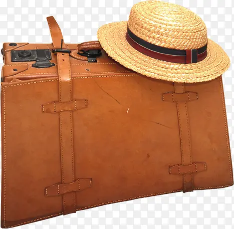 高清棕色复古行李箱