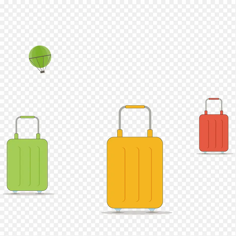 彩色的行李箱