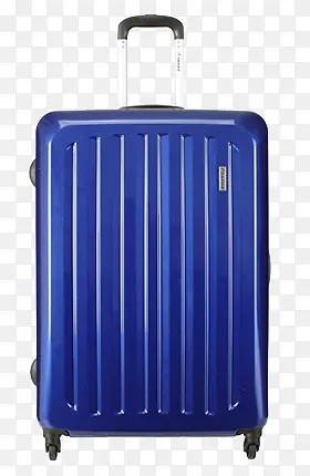 蓝色质感创意拉杆行李箱