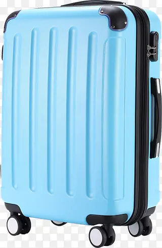 蓝色行李箱主题展板