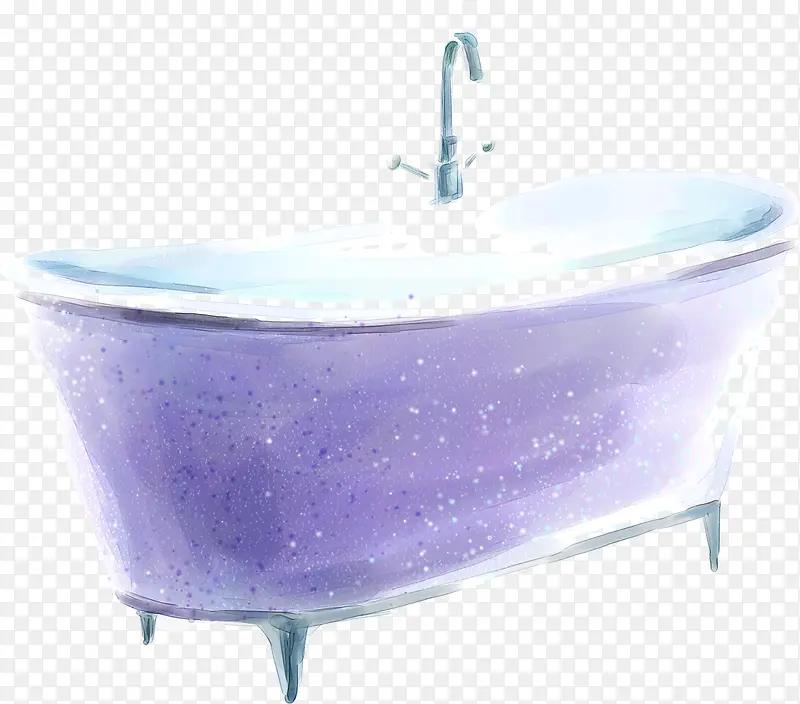 水彩浴缸展板素材