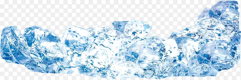 蓝色冰块设计效果海报