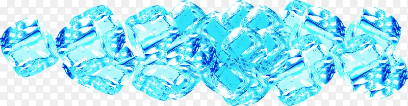 创意合成蓝色冰块效果设计