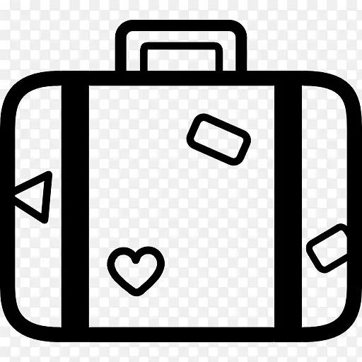手提箱旅行行李的轮廓图标